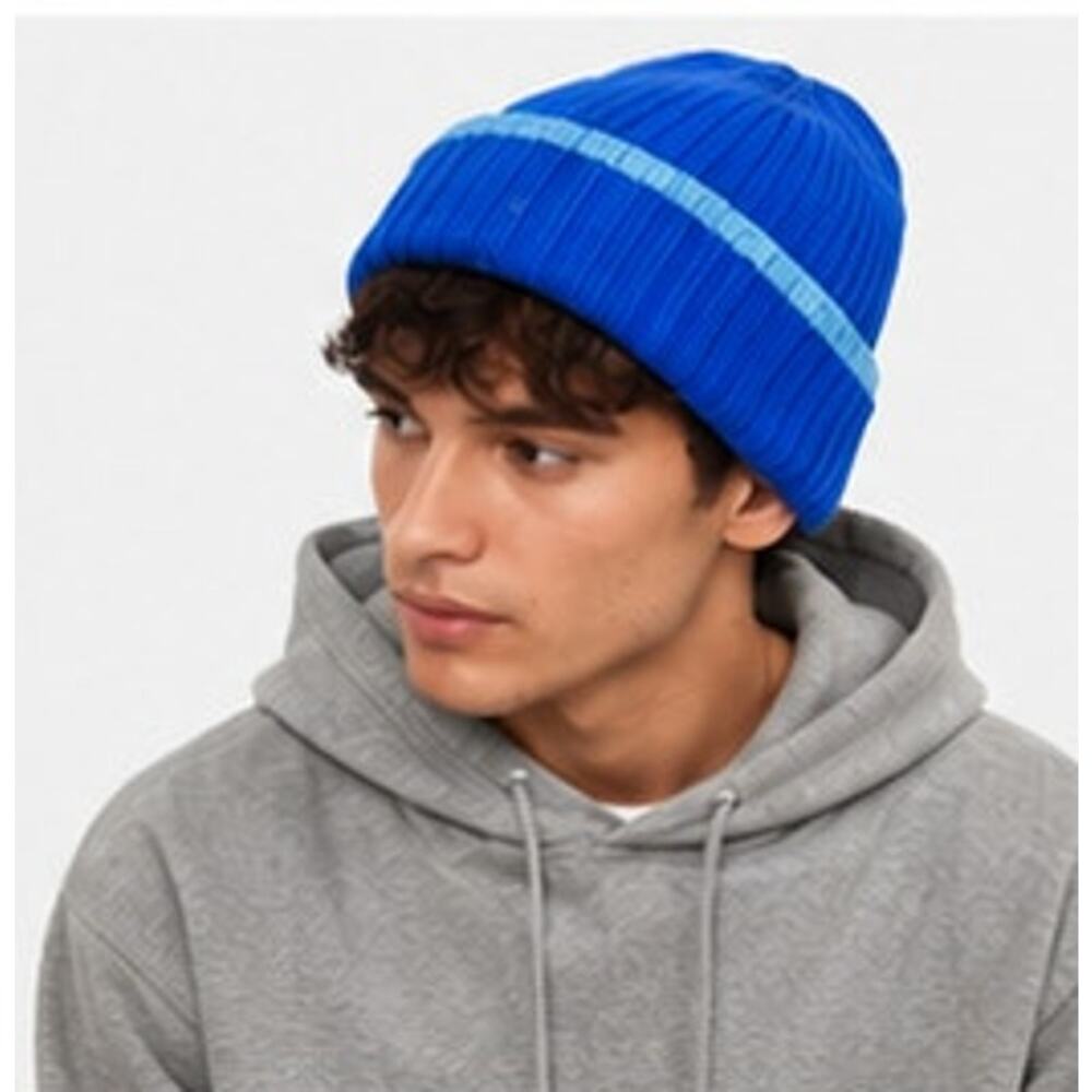 Crayola x Kohl’s Blue Ribbed Knit Beanie Hat Adult One Size NWT